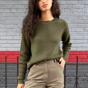 Aritzia Wilfred Free Isabelli Chevron Merino Wool Sweater